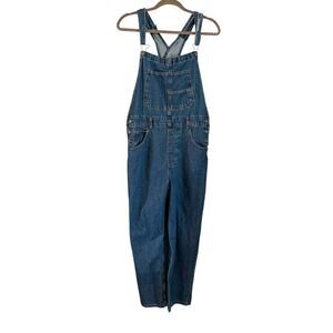 Free People We The Free Ziggy Denim Overalls Sapphire Blue Size Medium Relaxed